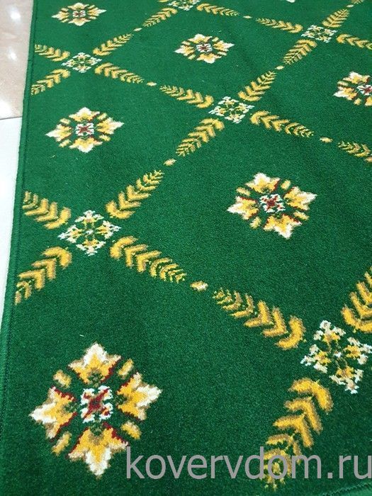 Полушерстяной ковер Edelweiss зеленый